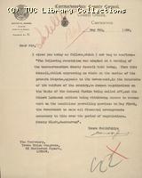 Letter - Caerarvon, 6 May 1926