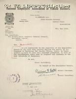 Letter - Manchester Branch NEAVB, 4 May 1926