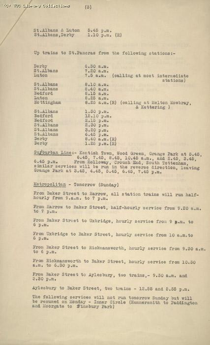 Summary of train bulletin, 6.30pm, 9 May 1926