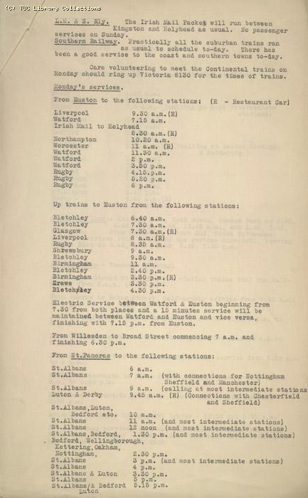 Summary of train bulletin, 6.30pm, 9 May 1926