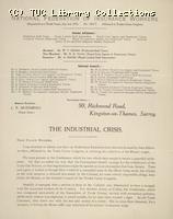NFIW 'the industrial crisis' 10 May 1926