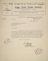 Letter - Edge tool trade, 5 May 1926