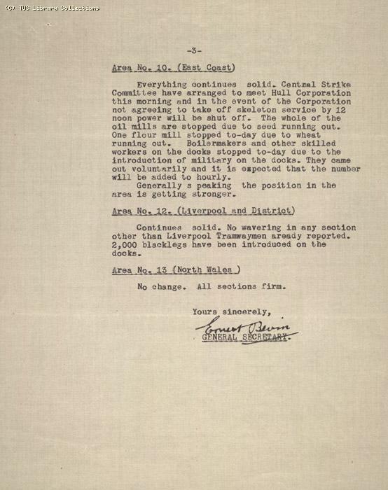 Daily Report -no. 7 TGWU, 11 May  1926