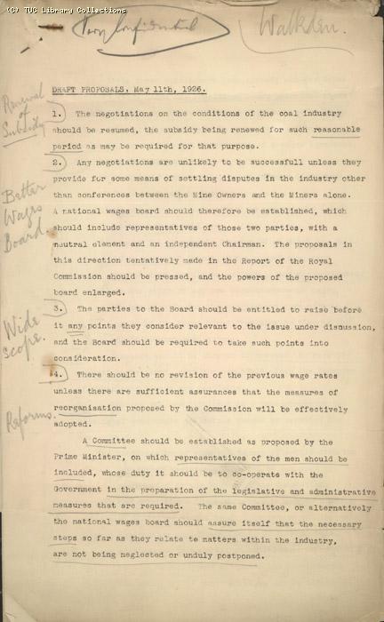 Draft Proposals, 11 May 1926