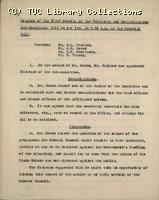 Minutes - 1st Meeting of the  Publicity & Communications Ctte  1 May 1926
