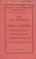 Note - MFGB meeting, 6 September 1926