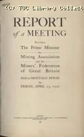Mining Crisis and National Strike,1925/26 - Report of a meeting between the Prime Minister the Mining Assoc and Miners Federation, 23 April 1926