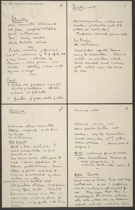 Report - Tom Griffiths 7 May 1926