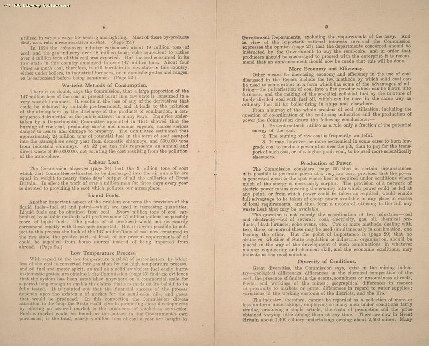What the Coal Commission Proposes March 1926