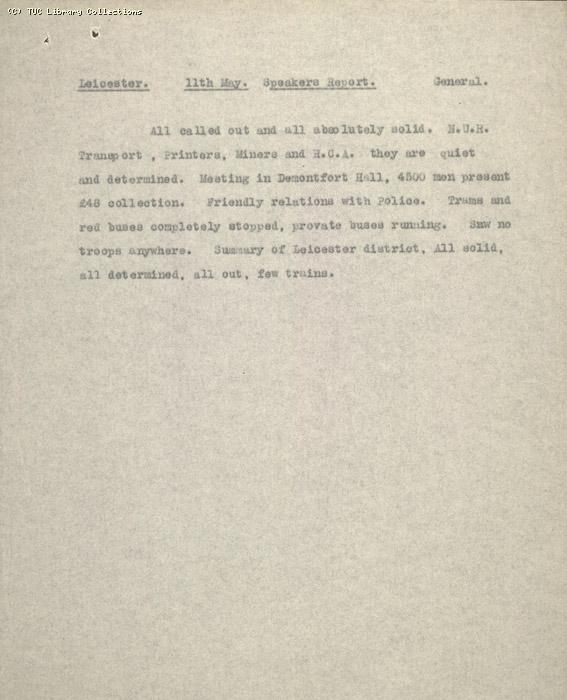 Route Report - 121 11 May 1926