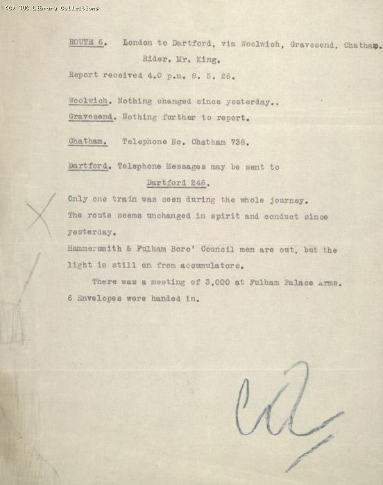 Route Report - 063 8 May 1926