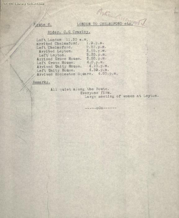 Route Report - 062 8 May 1926
