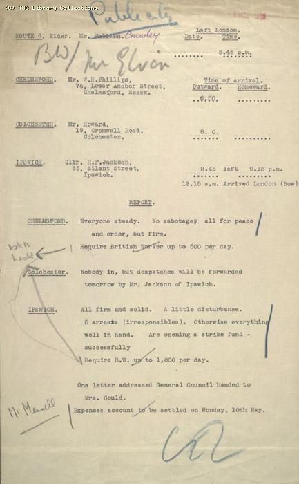 Route Report - 062 8 May 1926
