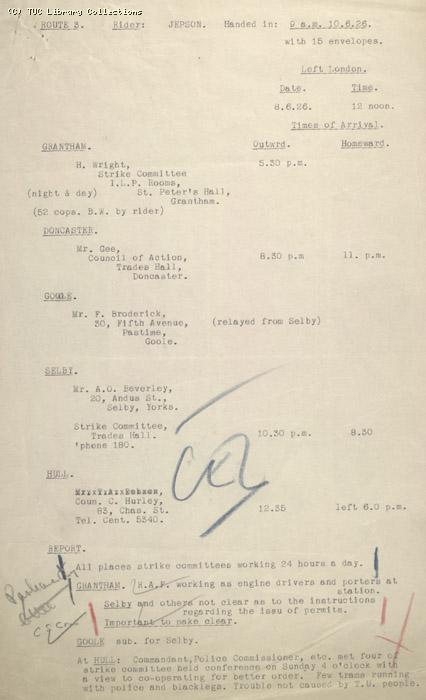 Route Report - 032  10 May 1926