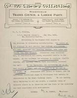 Letter - Birmingham Trades  Council & Labour Party, 5 May 1926