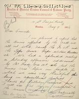 Letter - Beccles & District Trades Council & Labour Party, 9 May 1926