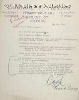 Letter - Council of Action, Oxford, 8 May 1926