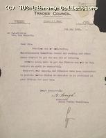 Letter - Wood Green and Southgate Trades Council, 5 May 1926