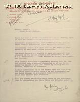 Letter - Borough and Poplar Trades Council & Central Labour Party, 11 May 1926