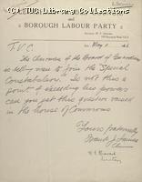 Letter - Lewisham Trades Council and Borough Labour Party, 11 May 1926 (2)
