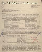 Letter - Dagenham Trades Unions, 3 May 1926