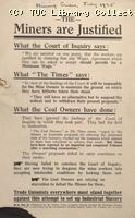 Leaflet-The Miners are Justified, 1925