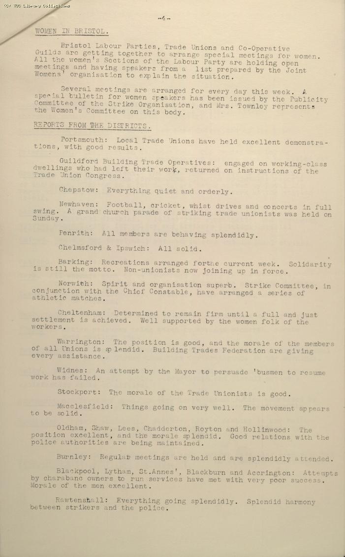 TUC Official Bulletin No.7, 10 May 1926