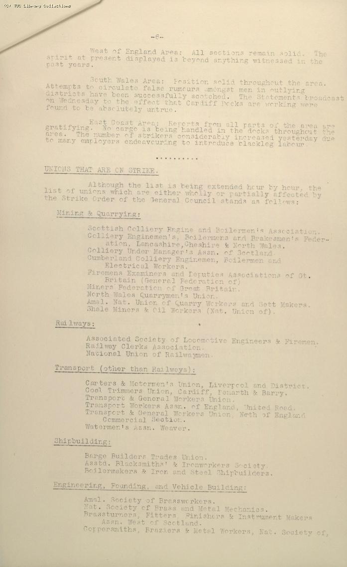 TUC Official Bulletin No.4, 7 May 1926