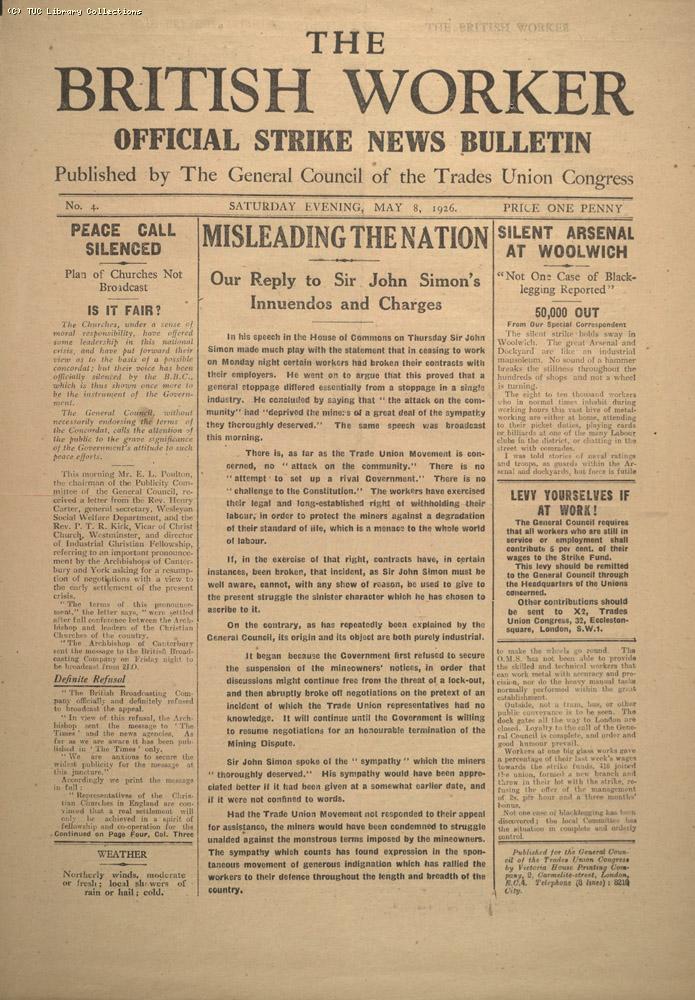 The British Worker, 8 May 1926