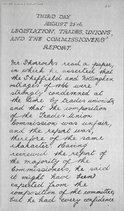 TUC Report, 1869