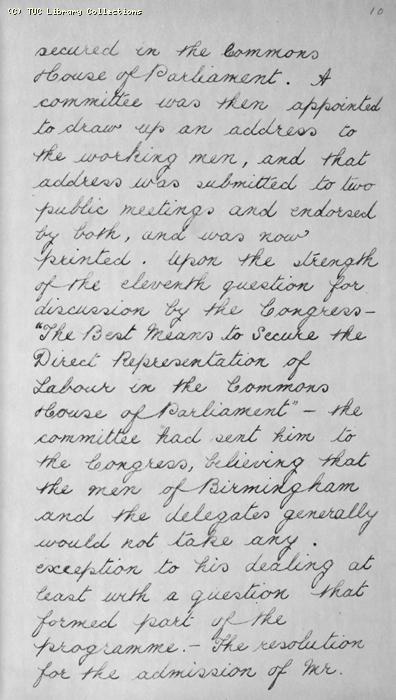 TUC Report, 1869