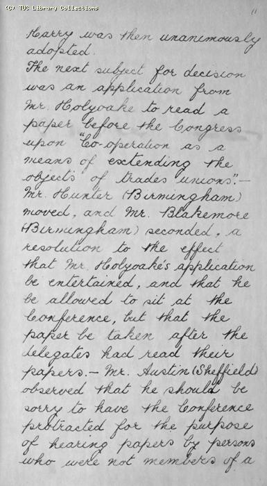 TUC Report, 1869