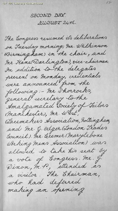 TUC Report, 1869
