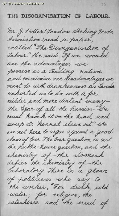 TUC Report, 1869