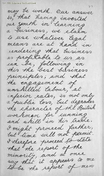 TUC Report, 1869