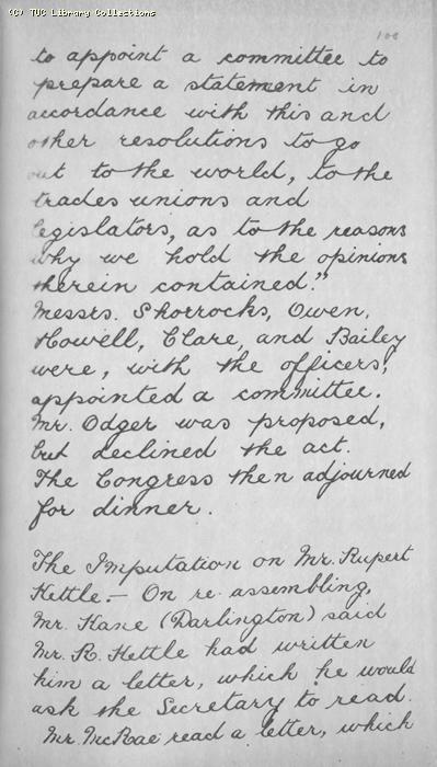 TUC Report, 1869