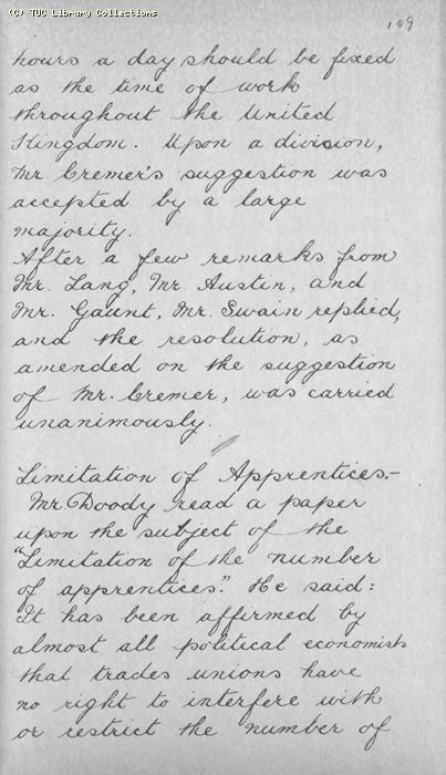 TUC Report, 1869