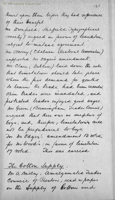 TUC Report, 1869