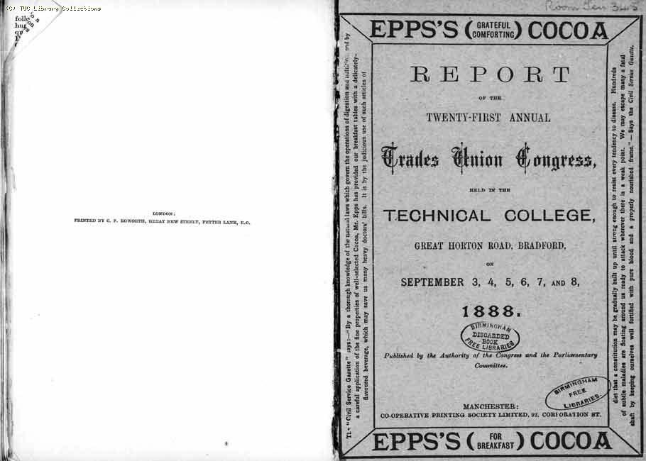 TUC Report, 1888
