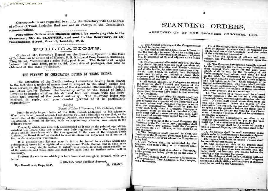 TUC Report, 1888