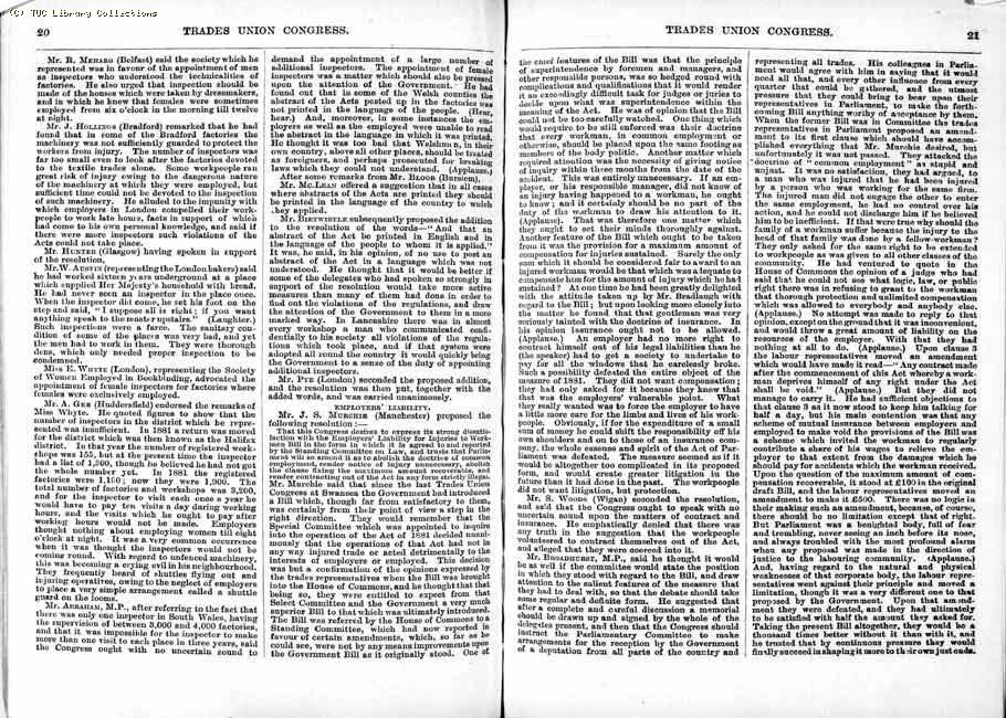 TUC Report, 1888