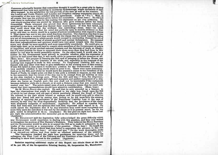 TUC Report, 1888