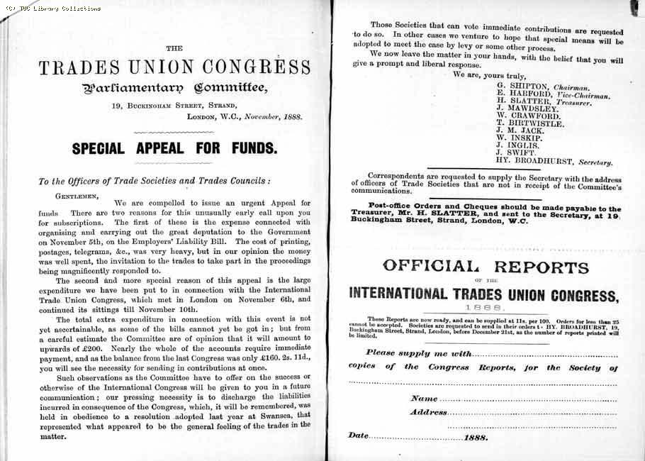 TUC Report, 1888
