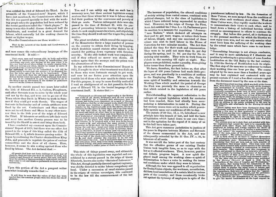 TUC Report, 1888