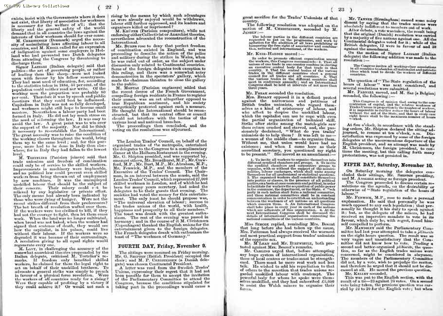 TUC Report, 1888