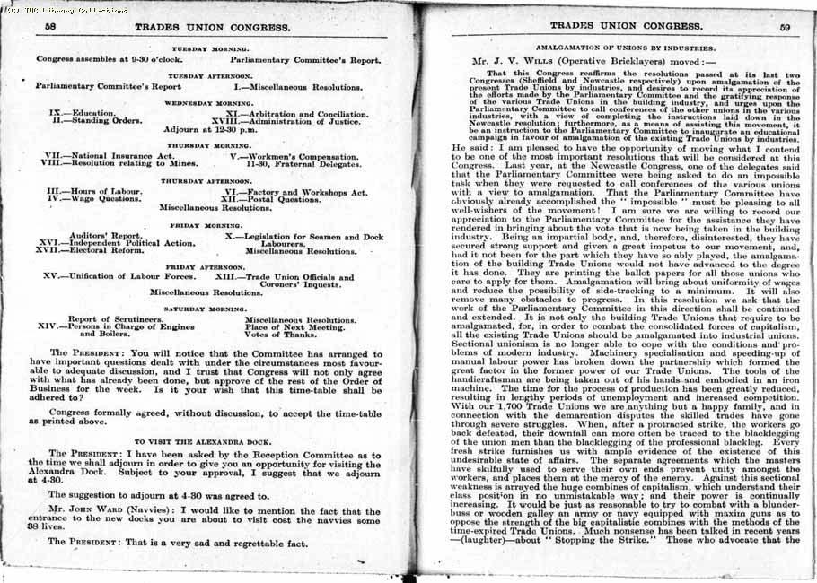 TUC Report, 1912