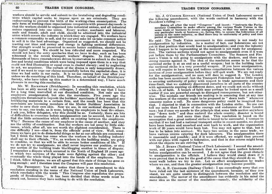 TUC Report, 1912