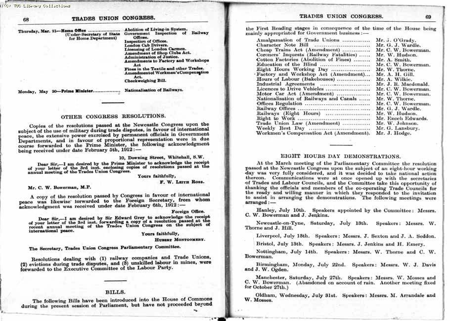 TUC Report, 1912