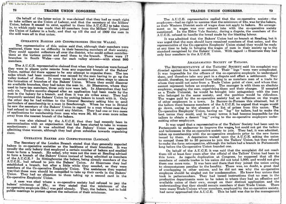 TUC Report, 1912