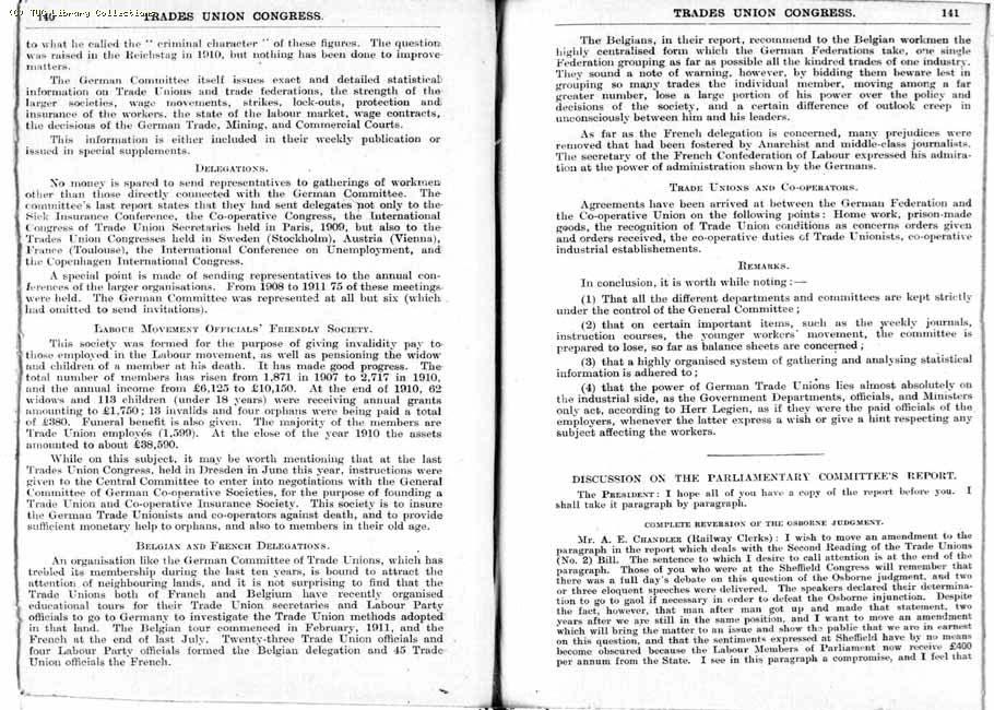 TUC Report, 1912
